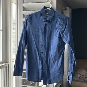 Mens Express 1MX FITTED Stretch Button Down Shirt XS